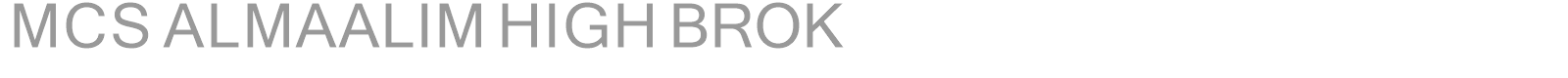 MCS ALMAALIM HIGH BROK font preview